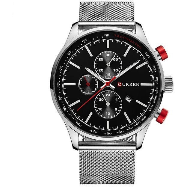 Ceas barbatesc casual Curren Travis, negru-argintiu