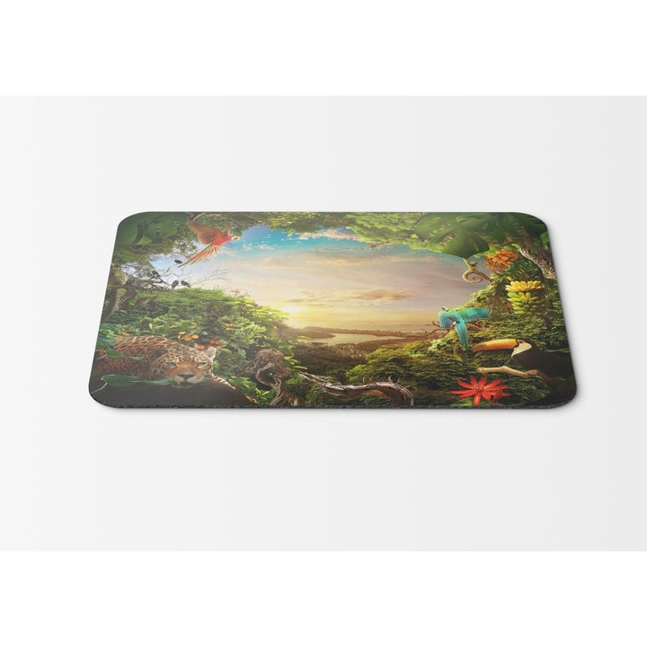 Mouse Pad Brazil Forest Nature Animals Birds - 21.5 x 27 x 0.3cm