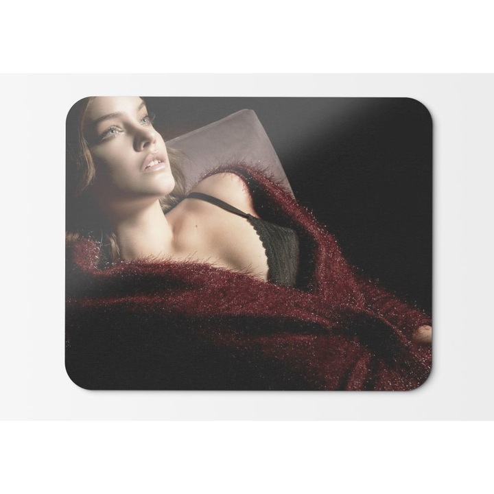 Egérpad, Palvin Barbara fotó mintával, magyar divat modell, 21,5 x 27 x 0,3 cm
