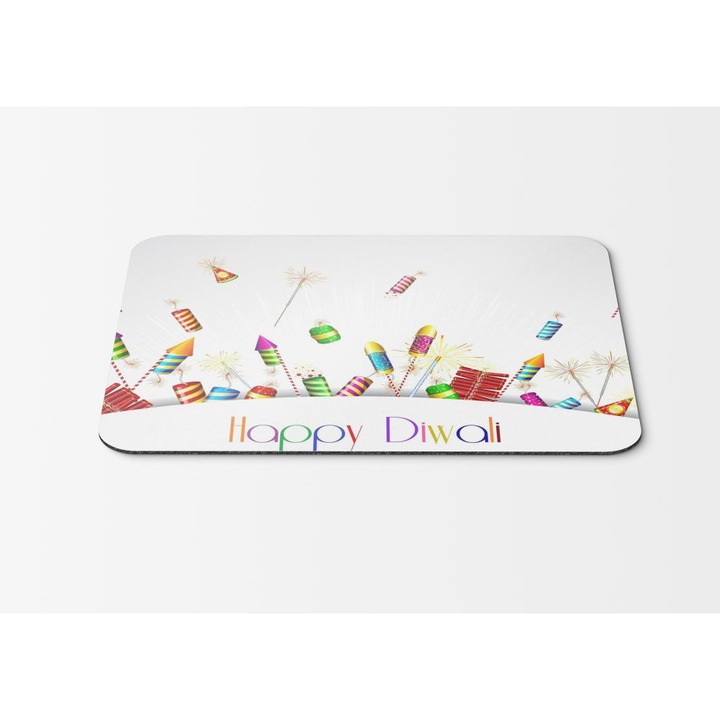 Mouse Pad Crackers Fireworks Happy Diwali Hd - 21.5 x 27 x 0.3cm
