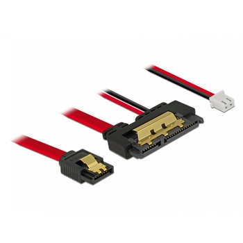 Cablu de date + alimentare SATA 22 pini 5V 6 Gb/s cu clips la Alimentare 2 pini + SATA 7 pini 10cm, Delock 85238 Cablu de date + alimentare SATA 22 pini 5V 6 Gb/s cu clips la Alimentare 2 pini + SATA 7 pini 10cm, Delock 85238