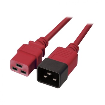 Cablu de alimentare IEC C19 la C20 2m Rosu, Lindy L30124 Cablu de alimentare IEC C19 la C20 2m Rosu, Lindy L30124