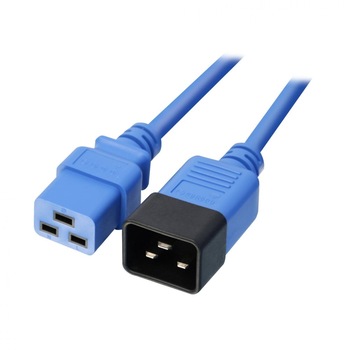 Cablu de alimentare IEC C19 la C20 1m Albastru, Lindy L30120 Cablu de alimentare IEC C19 la C20 1m Albastru, Lindy L30120