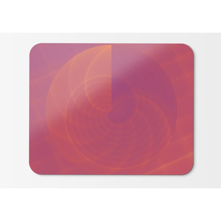 Egérpad design körvonalak neon narancssárga rózsaszín fraktál - 21,5 x 27 x 0,3 cm