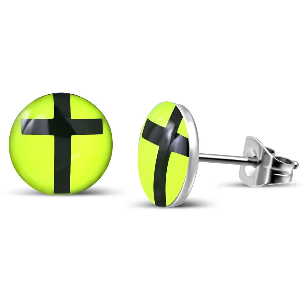 Cercei inox cu cruciulite latine - BeSpecial
