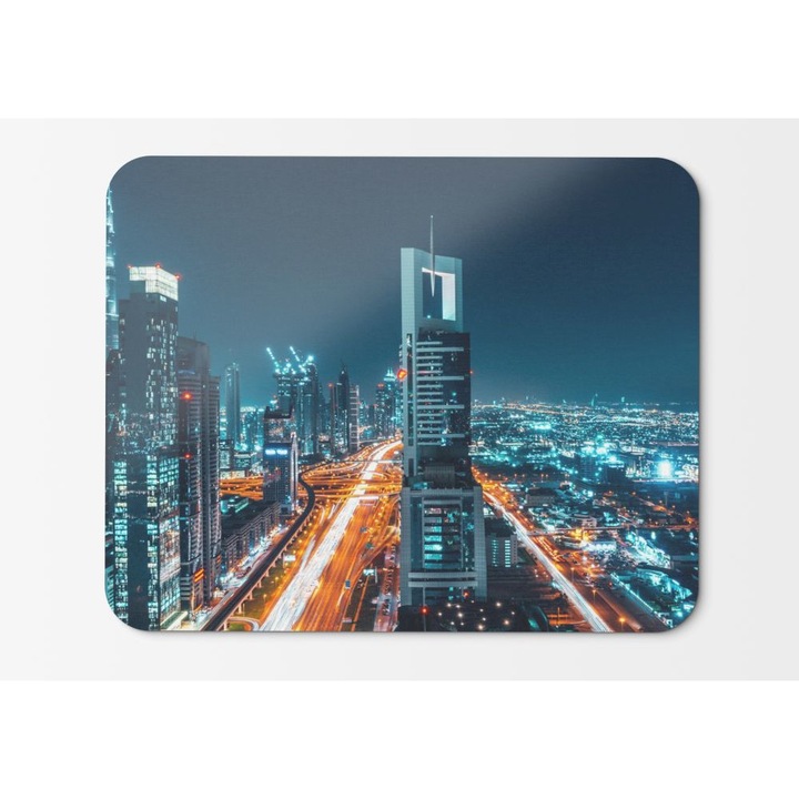 Egérpad Dubai Cityscape Night - 21,5 x 27 x 0,3 cm