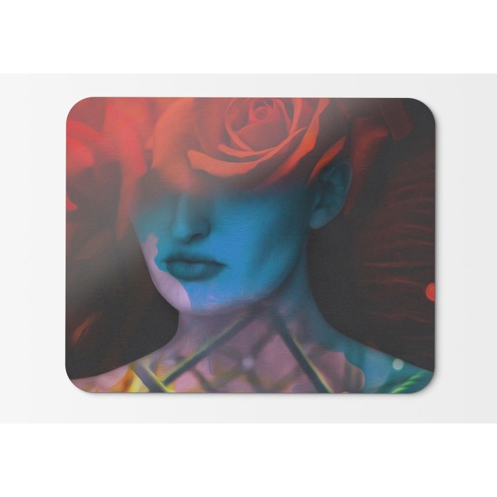 Mouse Pad Girl Surreal Roses HD - 21,5 x 27 x 0,3 cm