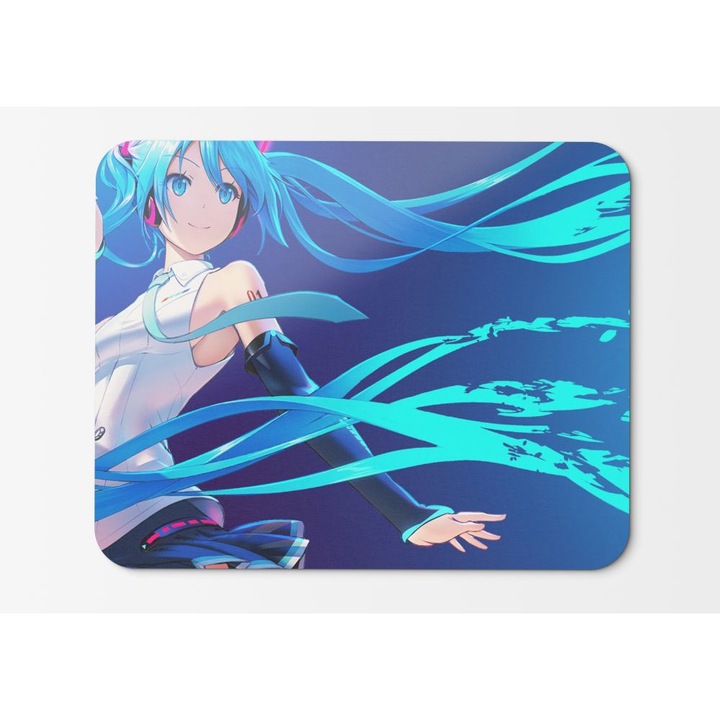 Mouse Pad Hatsune Miku Anime Girl Vocaloid Long Hair - 21.5 x 27 x 0.3cm