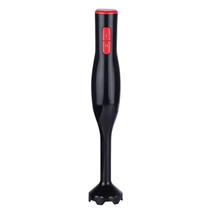 Пасатор HOMA HB484, 400W, 2 скорости, Удобна и ергономична форма, Лек и тих при работа, Разглобяем, Нож от неръждаема стомана, Черен/Червен