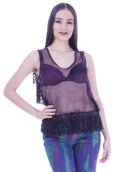 Bluza mov plasa pictata manual Liza Panait I-21E Bluza mov plasa pictata manual Liza Panait I-21E