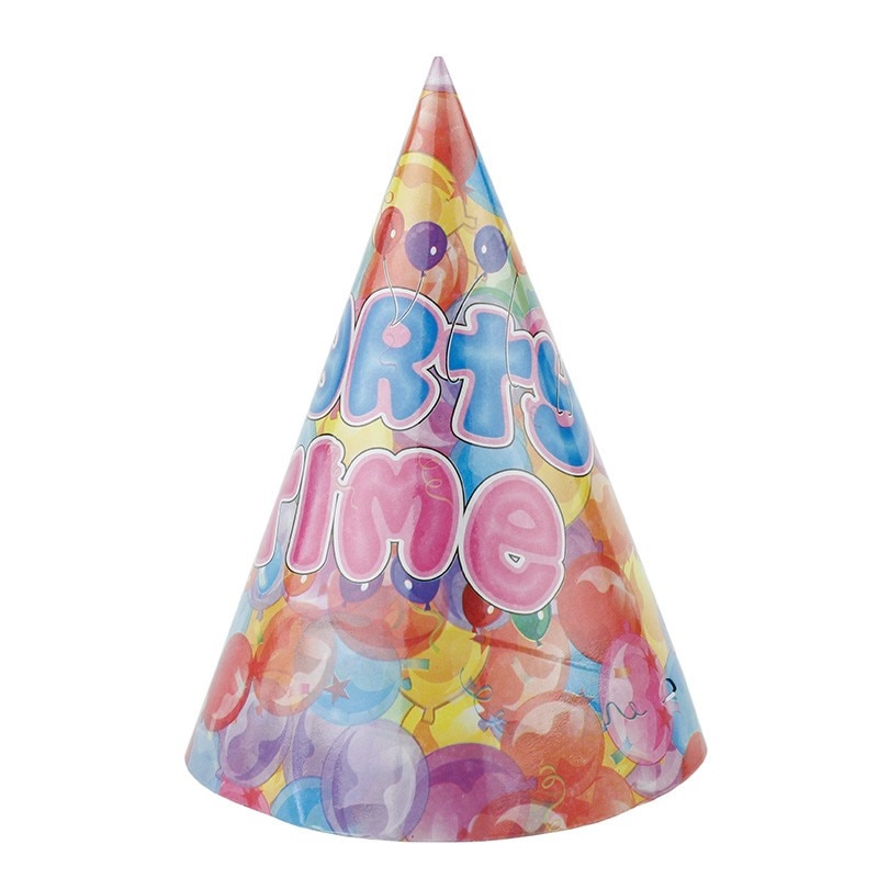 Coif, ProCart, Party Time, imprimeu baloane, 24 cm, 12 bucati multicolore