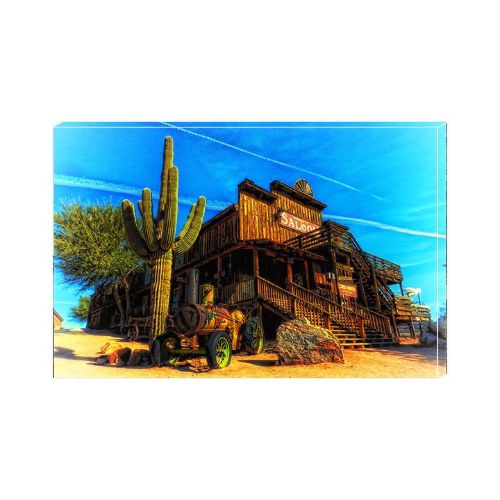 Tablou Canvas, Texan, Dimensiune 95 x 65 cm, Rama Lemn