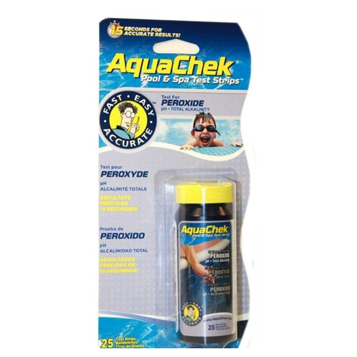 AquaChek Peroxid vízelemző tesztcsík, 25 db tesztcsík / doboz