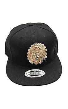 Sapca snapback cu logo metalic,indian ,negru Sapca snapback cu logo metalic,indian ,negru