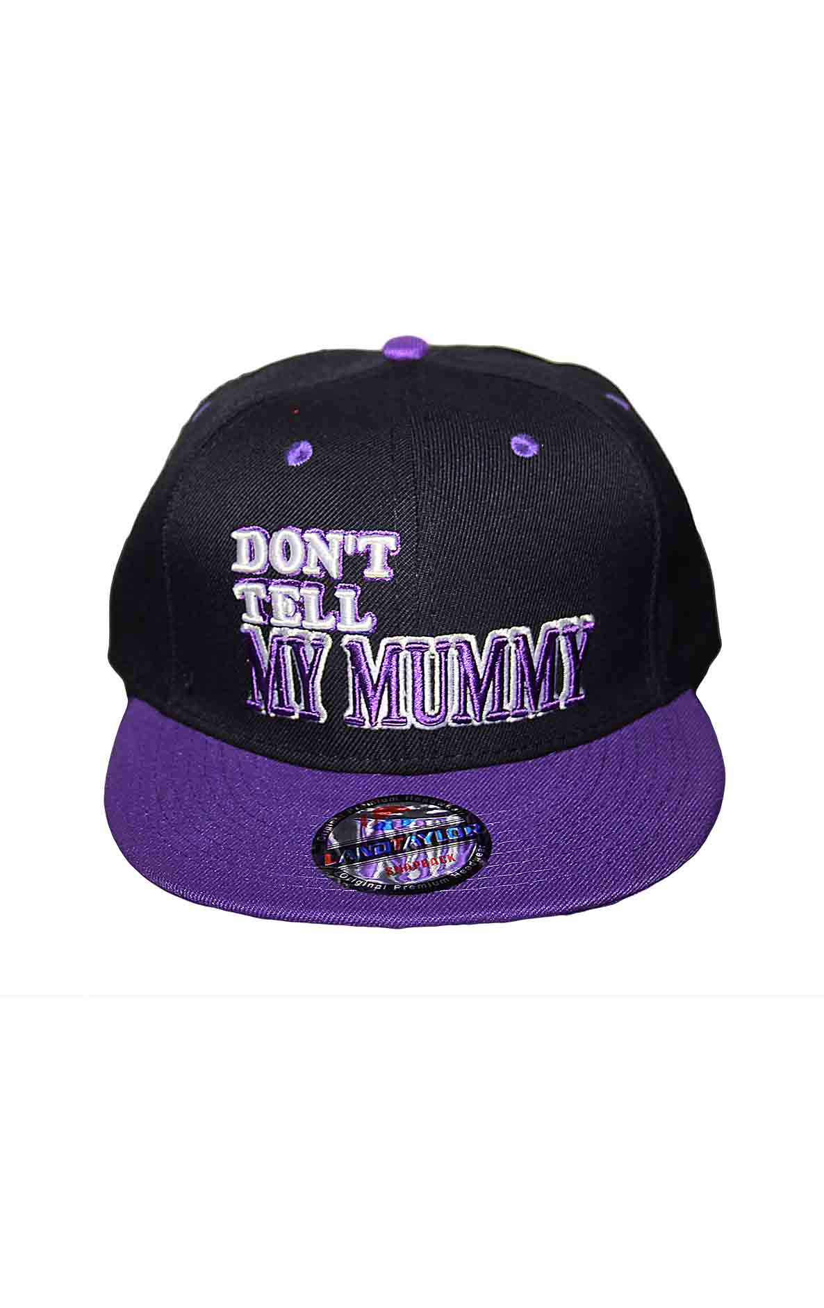 Sapca snapback cu mesaje,don t tell my mummy,negru mov