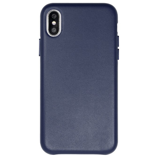Husa de protectie Just Must Origin Leather pentru Apple iPhone X, Albastru inchis