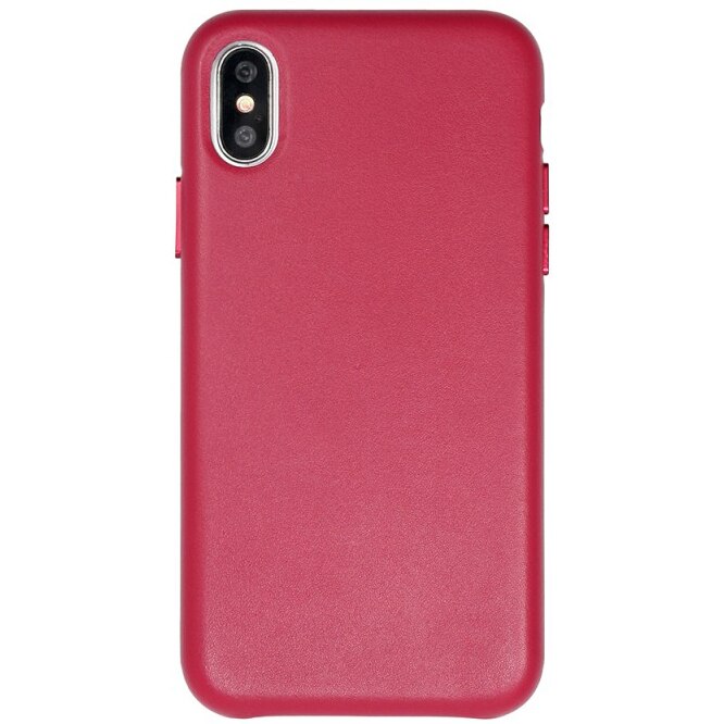 Husa de protectie Just Must Origin Leather pentru Apple iPhone X, Rosu