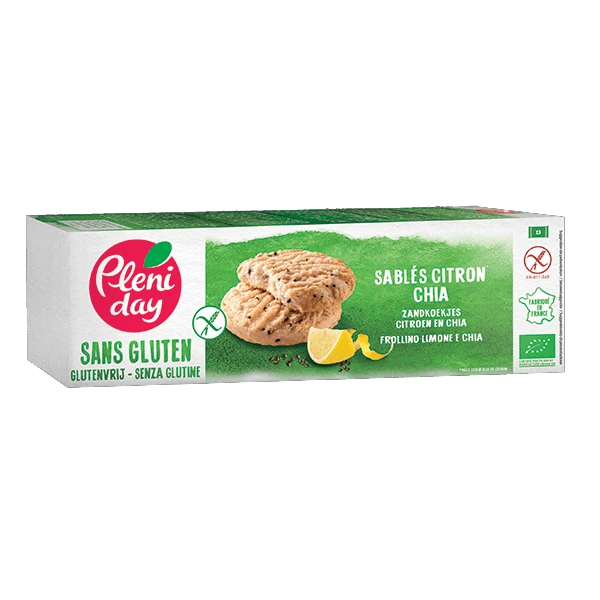 Biscuiti fara gluten cu lamaie si chia 150g