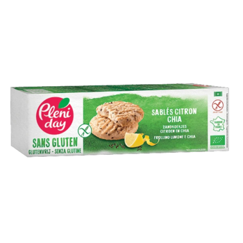 Biscuiti fara gluten cu lamaie si chia 150g Biscuiti fara gluten cu lamaie si chia 150g