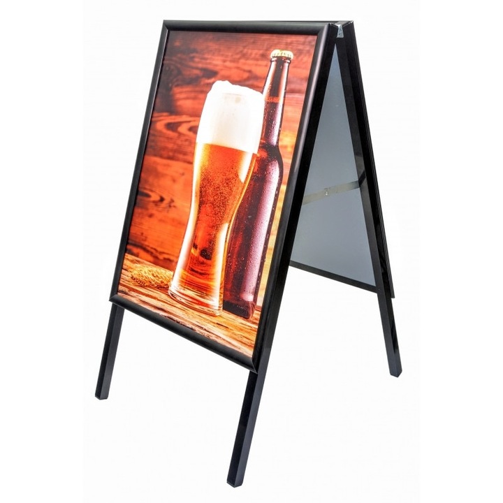 Panou stradal cu rama click Neagra, format print - 700x1000mm