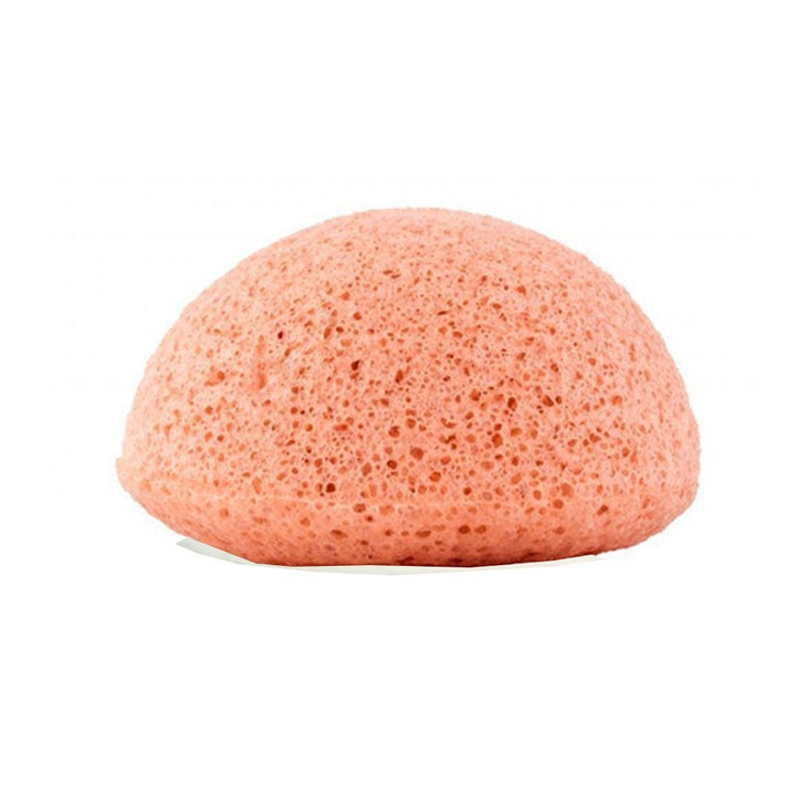 Burete natural Konjac cu esenta de trandafir, pentru curatarea pentru tenului normal
