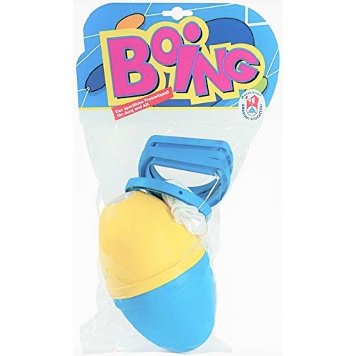 Joc interactiv Boing,minge de exterior cu manere,albastru cu galben