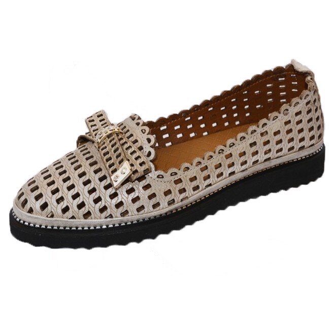 Pantofi casual din piele , D&J Exclusive, Auriu