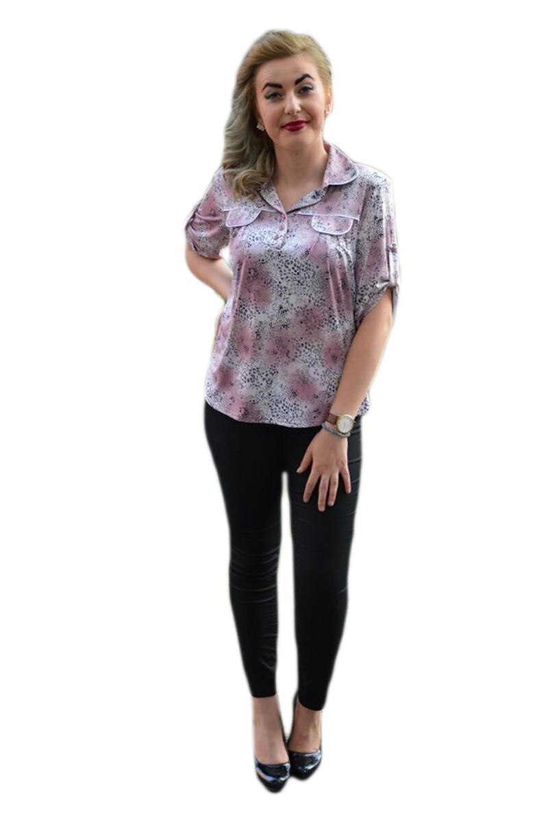 Bluza casual, nuanta de gri, D&J Exclusive, Roz