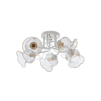 Lustra EL 1359/5 WH-GD, alb Lustra EL 1359/5 WH-GD, alb