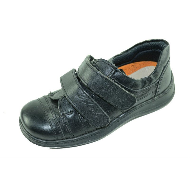 Pantofi casual din piele naturala pentru baietei Black Tavern PCBBT2, Negru, 27