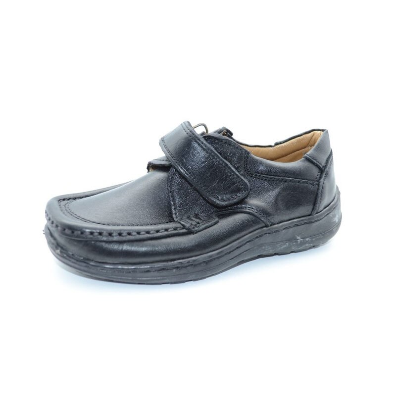 Mocasini din piele pentru baieti Small Foots SF34, Negru