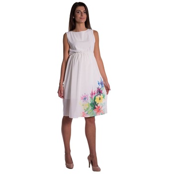 Rochie gravide, crem cu imprimeu floral-XS Rochie gravide, crem cu imprimeu floral-XS