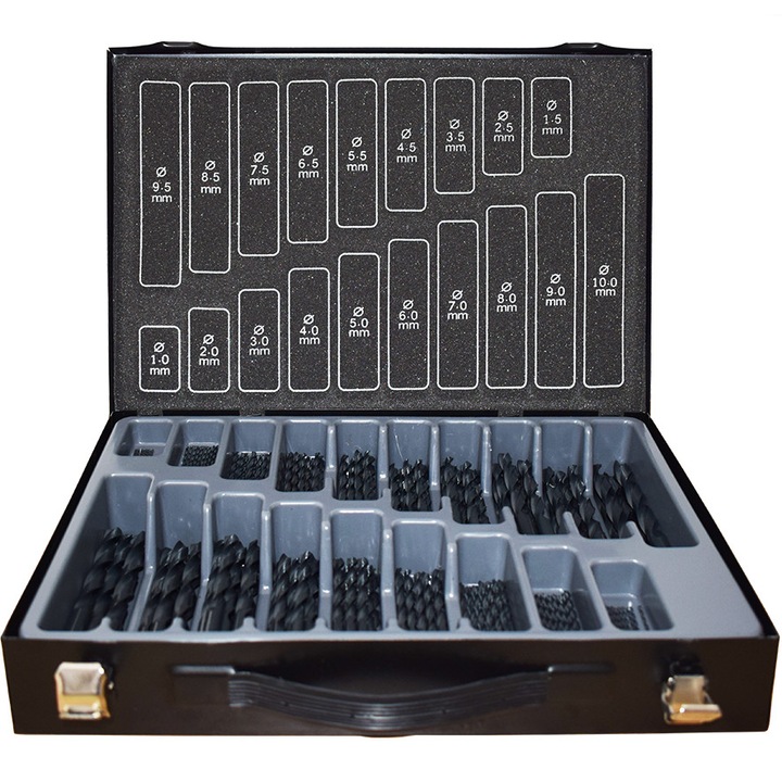 ABRABORO® HSS-R fémfúró készlet, 170 részes
