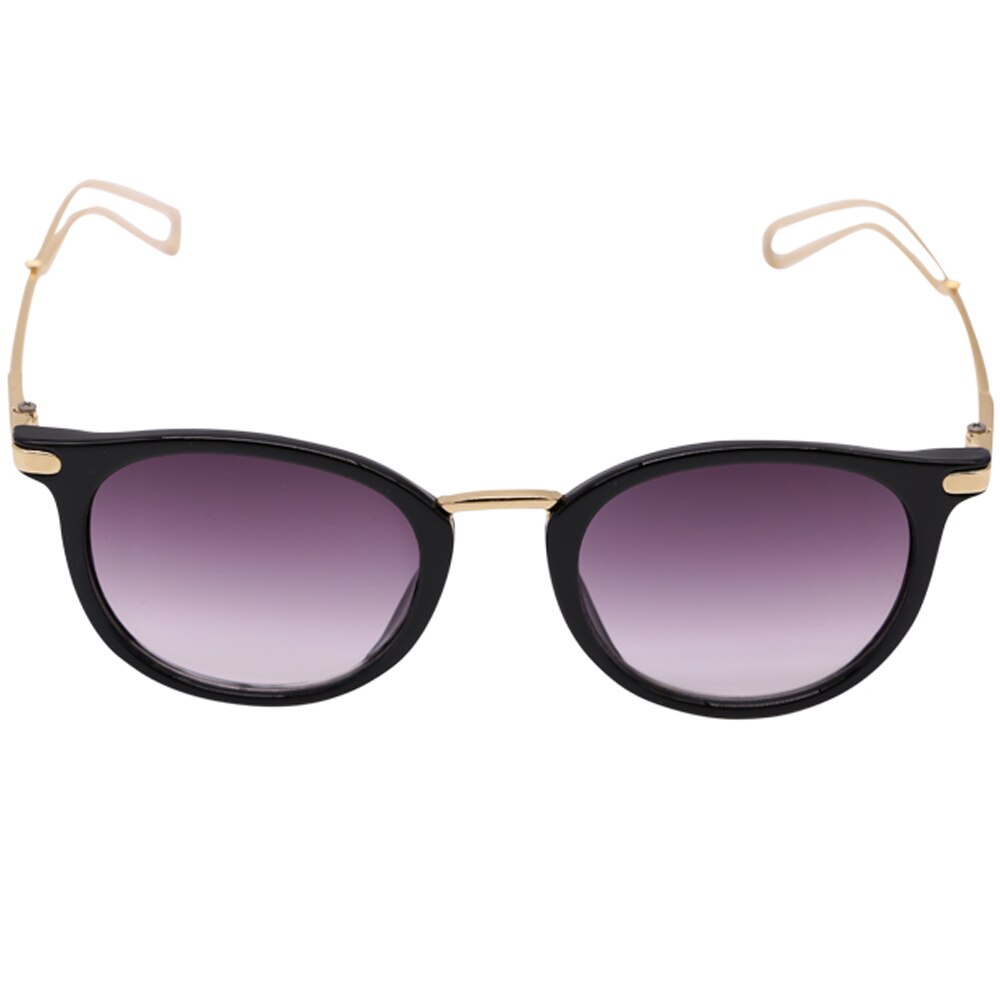 Ochelari de soare pentru femei, rotunzi D1730 Negru Gold