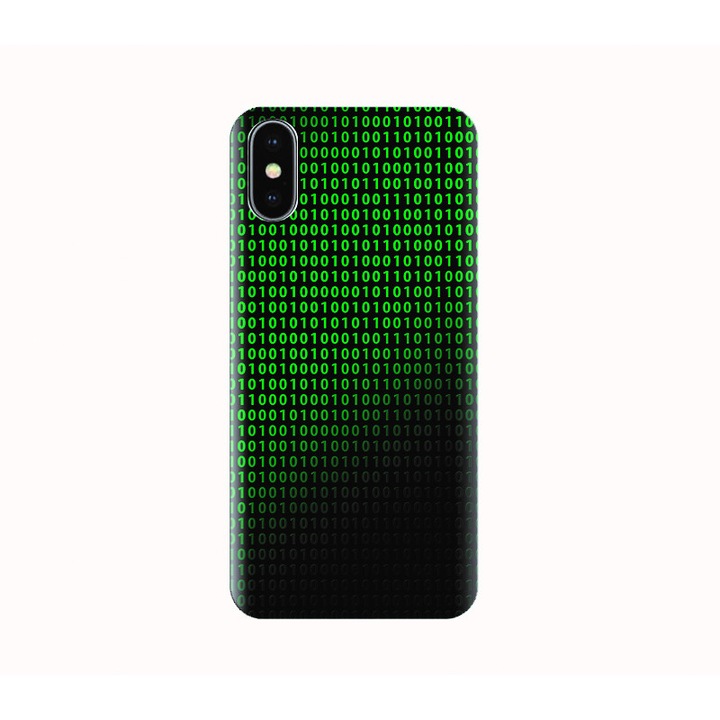 Husa silicon IPHONE X - binary code