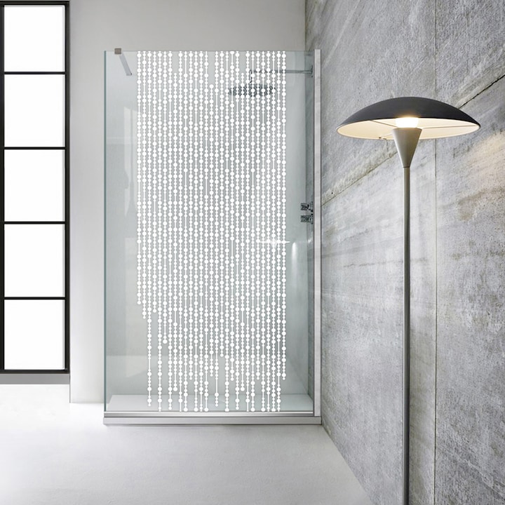 Paravan dus walk-in Aqua Roy ® INOX, model Rain alb, sticla 8 mm clara, securizata, anticalcar, 120x195 cm
