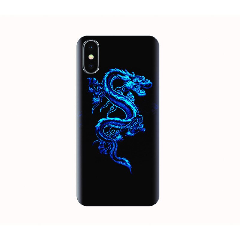 Husa silicon IPHONE X - blue fire