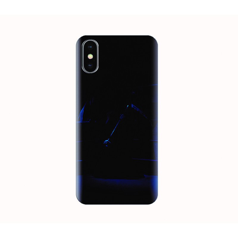 Husa silicon IPHONE X - blue stars