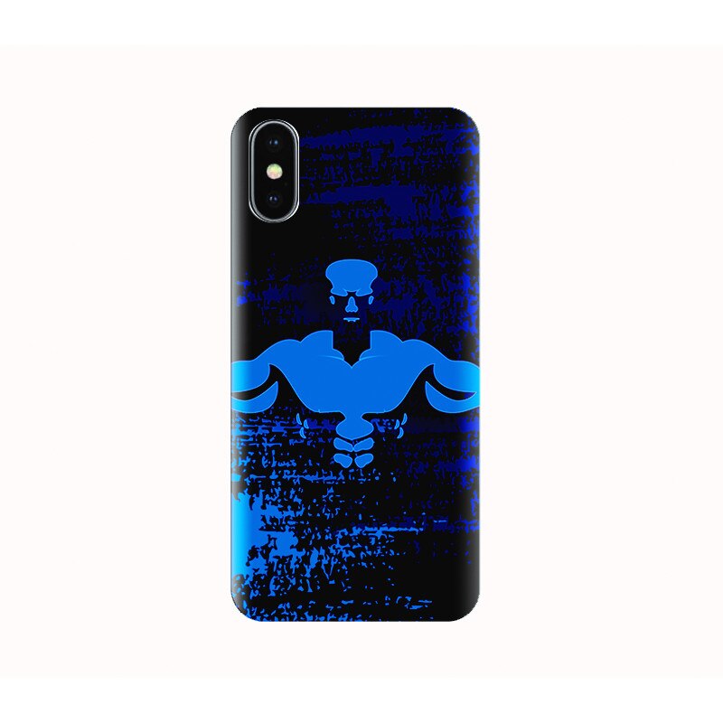 Husa silicon IPHONE X - bodybuilder blue