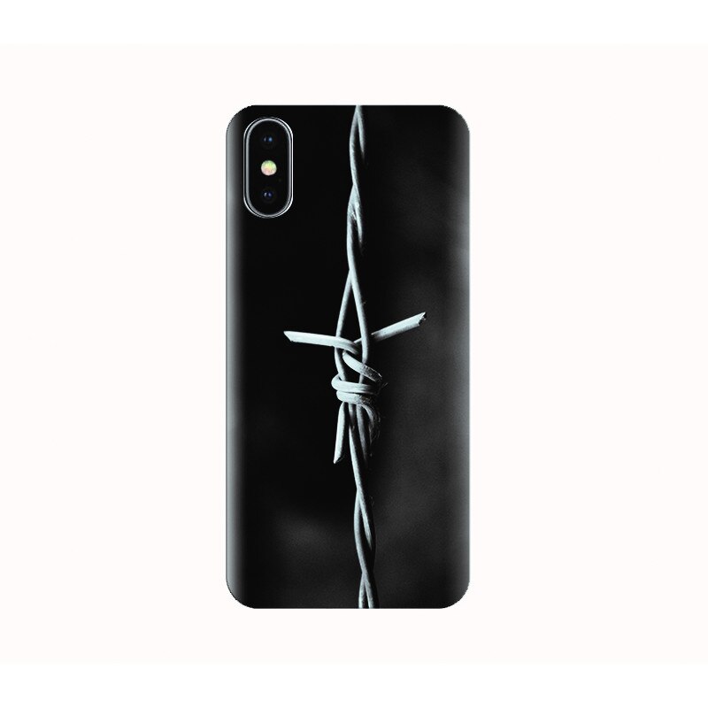 Husa silicon IPHONE X - barbed wire