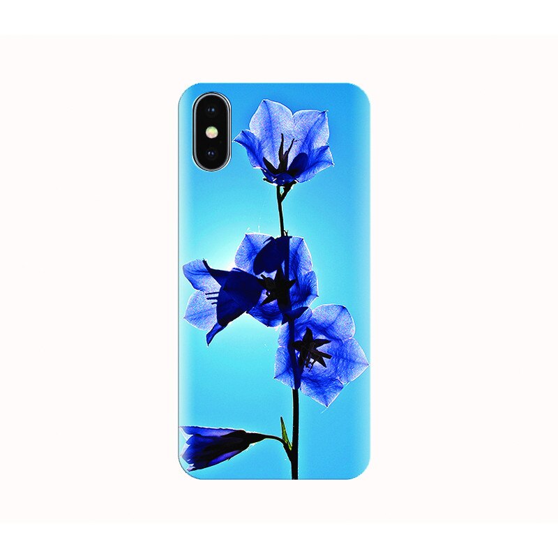 Husa silicon IPHONE X - blue bell flowers