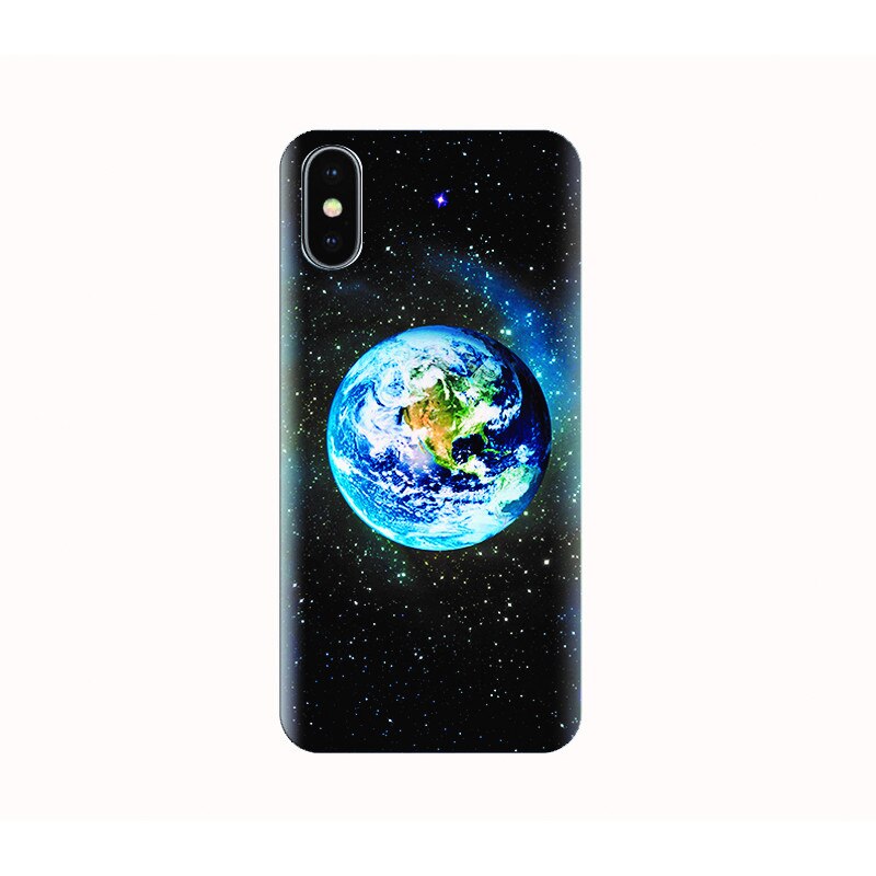Husa silicon IPHONE X - earth hd