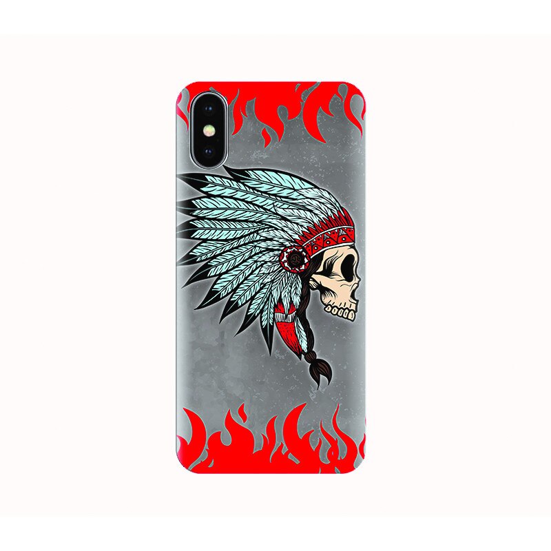 Husa silicon IPHONE X - indian skull