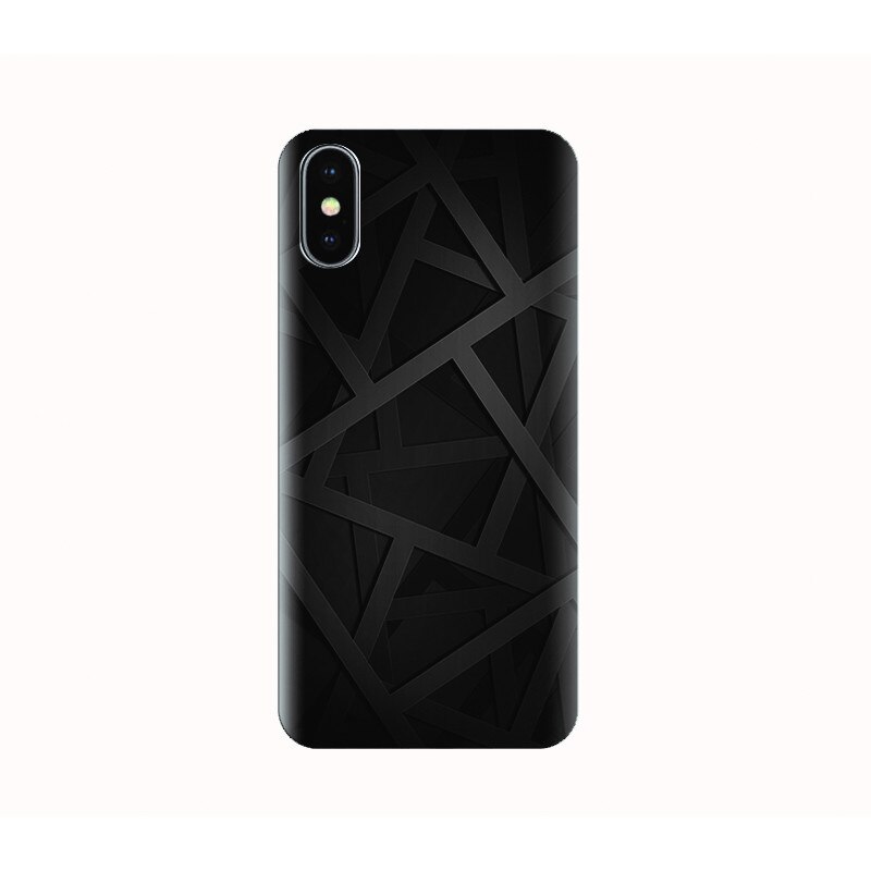 Husa silicon IPHONE X - geometric black