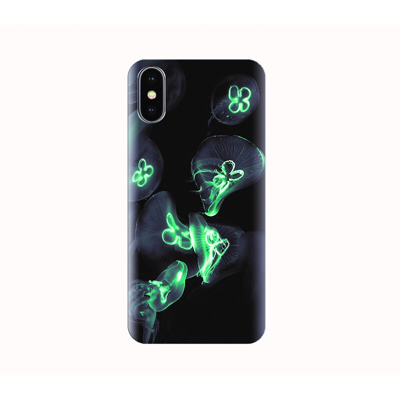 Husa silicon IPHONE X - glowing jellyfish