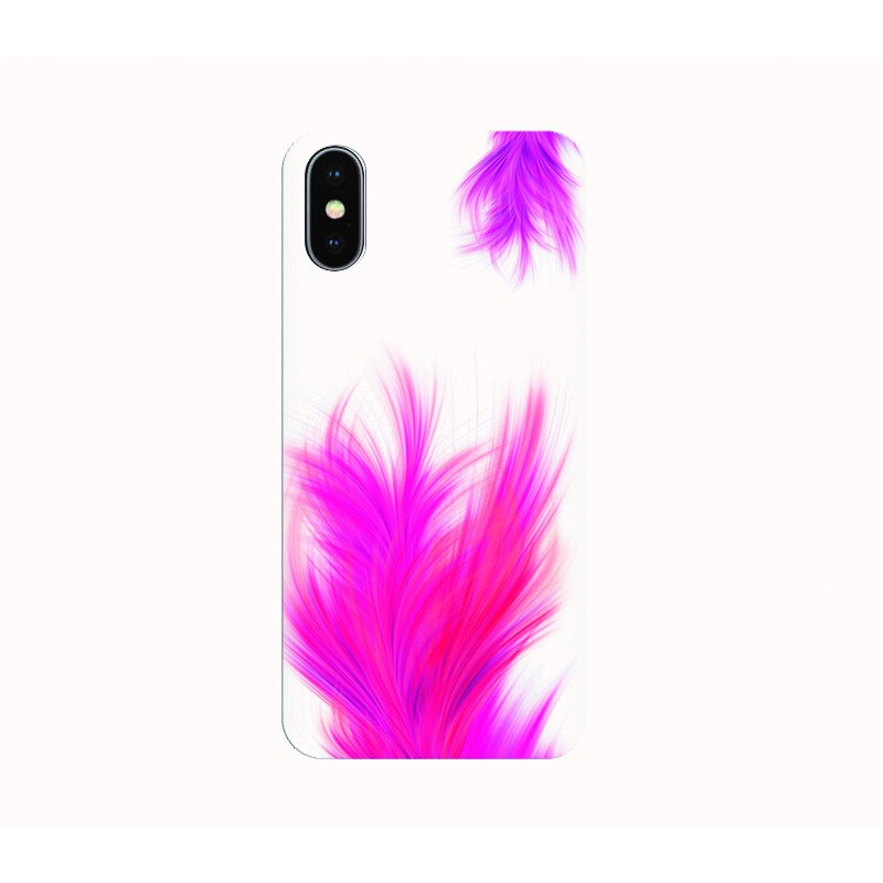 Husa silicon IPHONE X - fluffy feathers