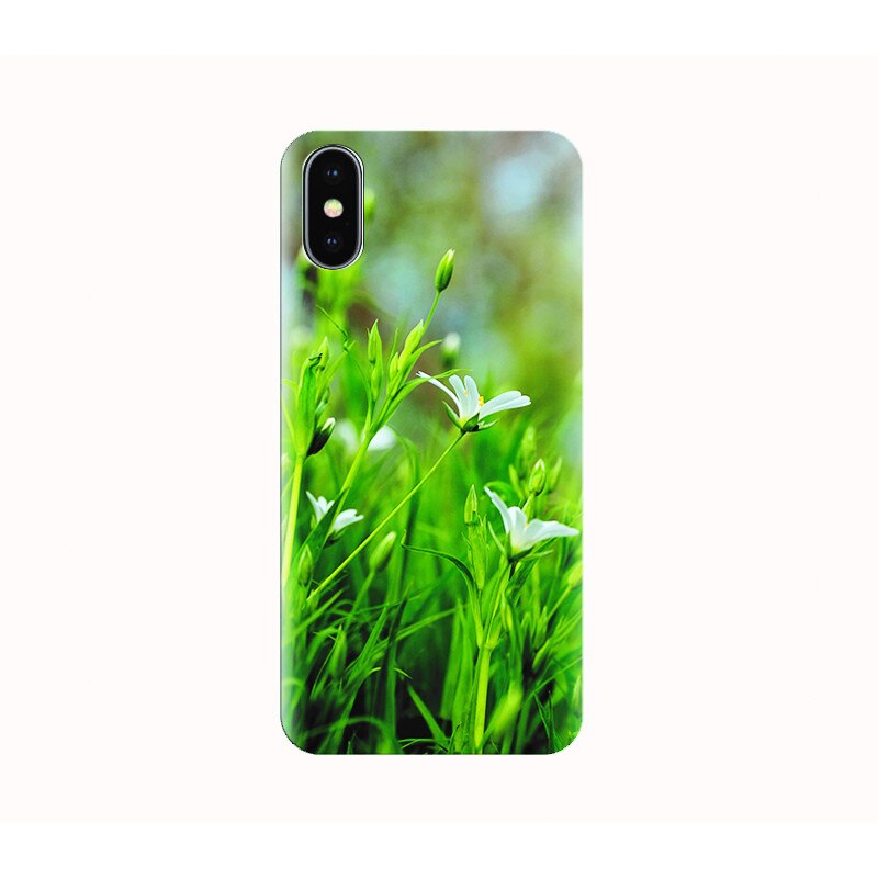 Husa silicon IPHONE X - flowers