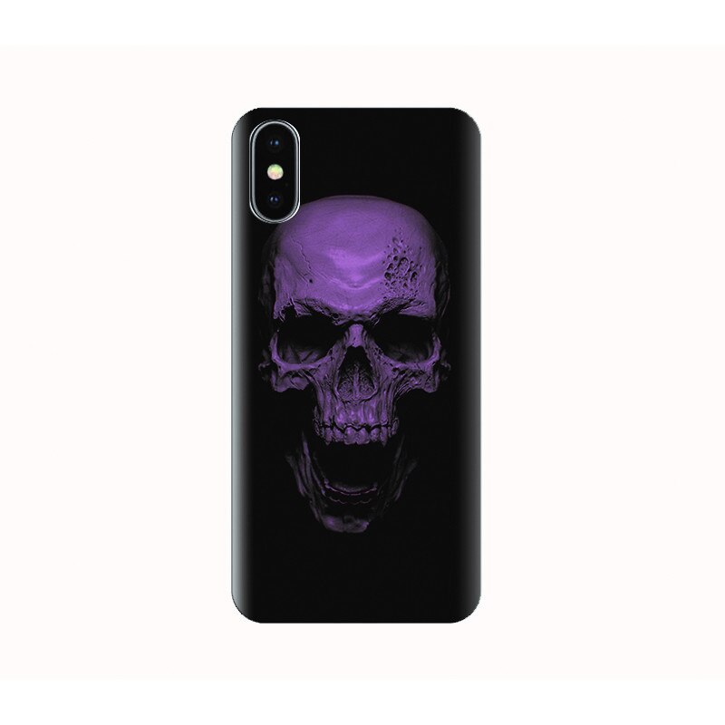 Husa silicon IPHONE X - grey skull