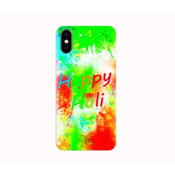 Husa silicon IPHONE X - happy holi Husa silicon IPHONE X - happy holi