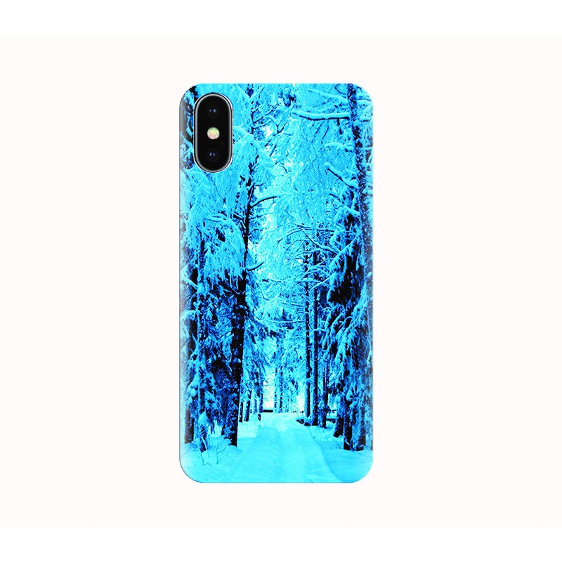 Husa silicon IPHONE X - frozen forest